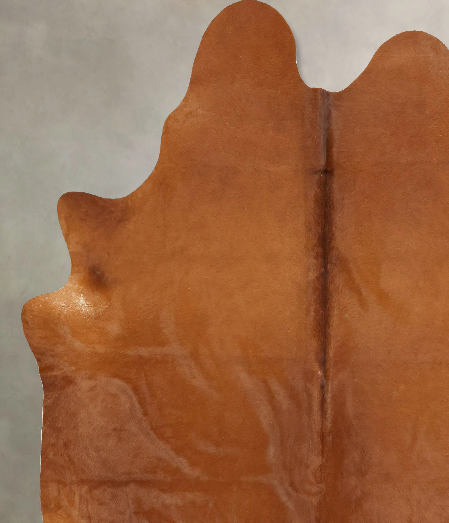 Solid Brown Cowhide Rug #B14393