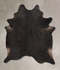 Solid Black X-Large Brazilian Cowhide Rug 7'9