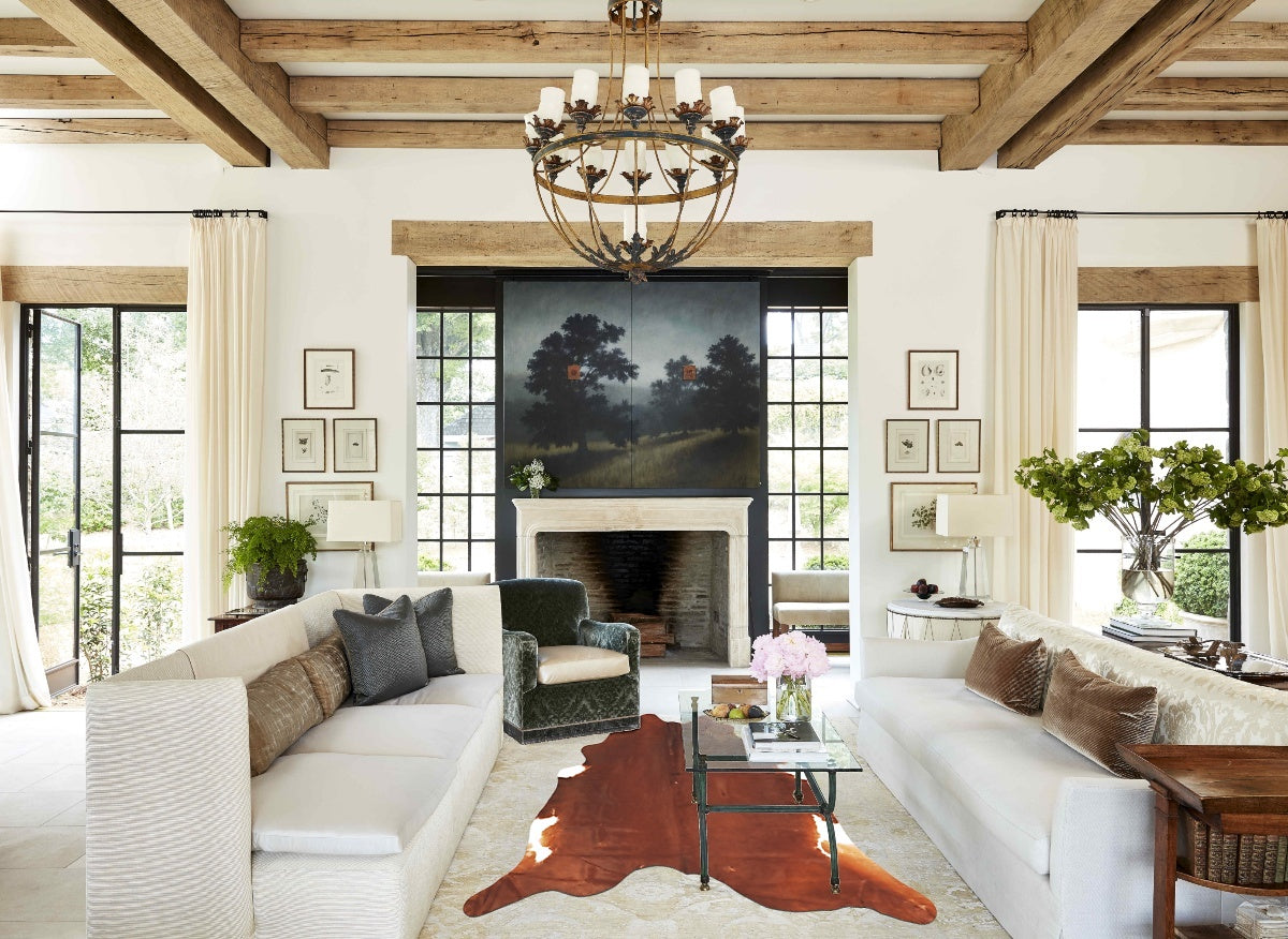 Solid Brown Cowhide Rug #B14402