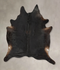 Solid Black XX-Large Brazilian Cowhide Rug 8'5