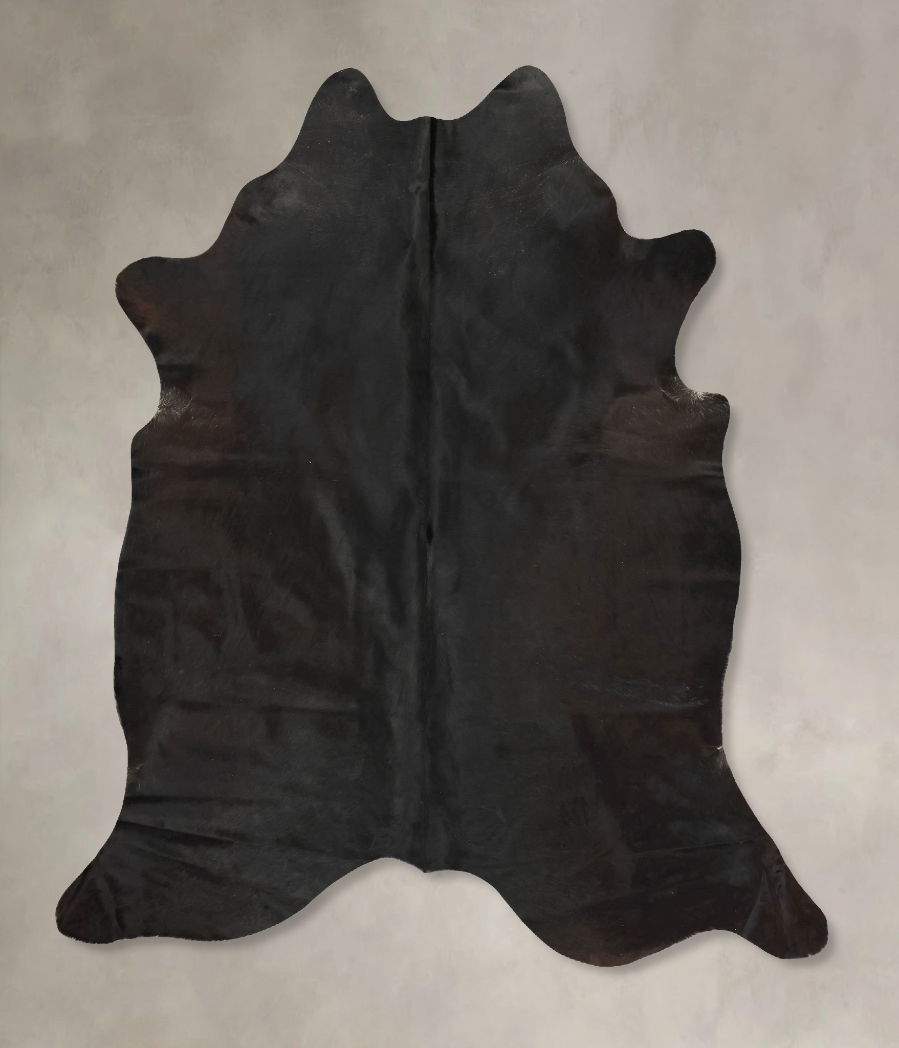Solid Black Cowhide Rug #B14417