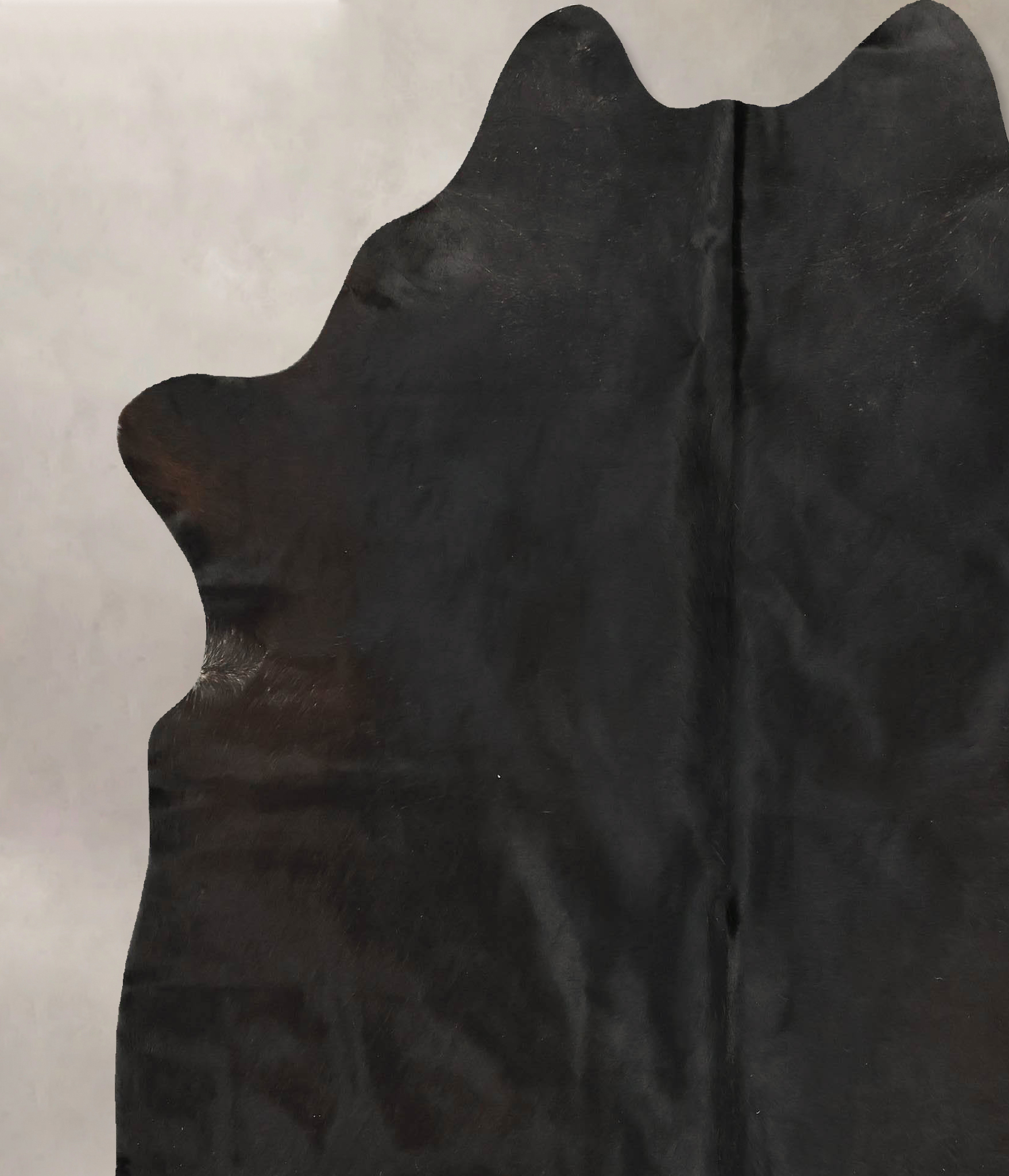 Solid Black Cowhide Rug #B14417