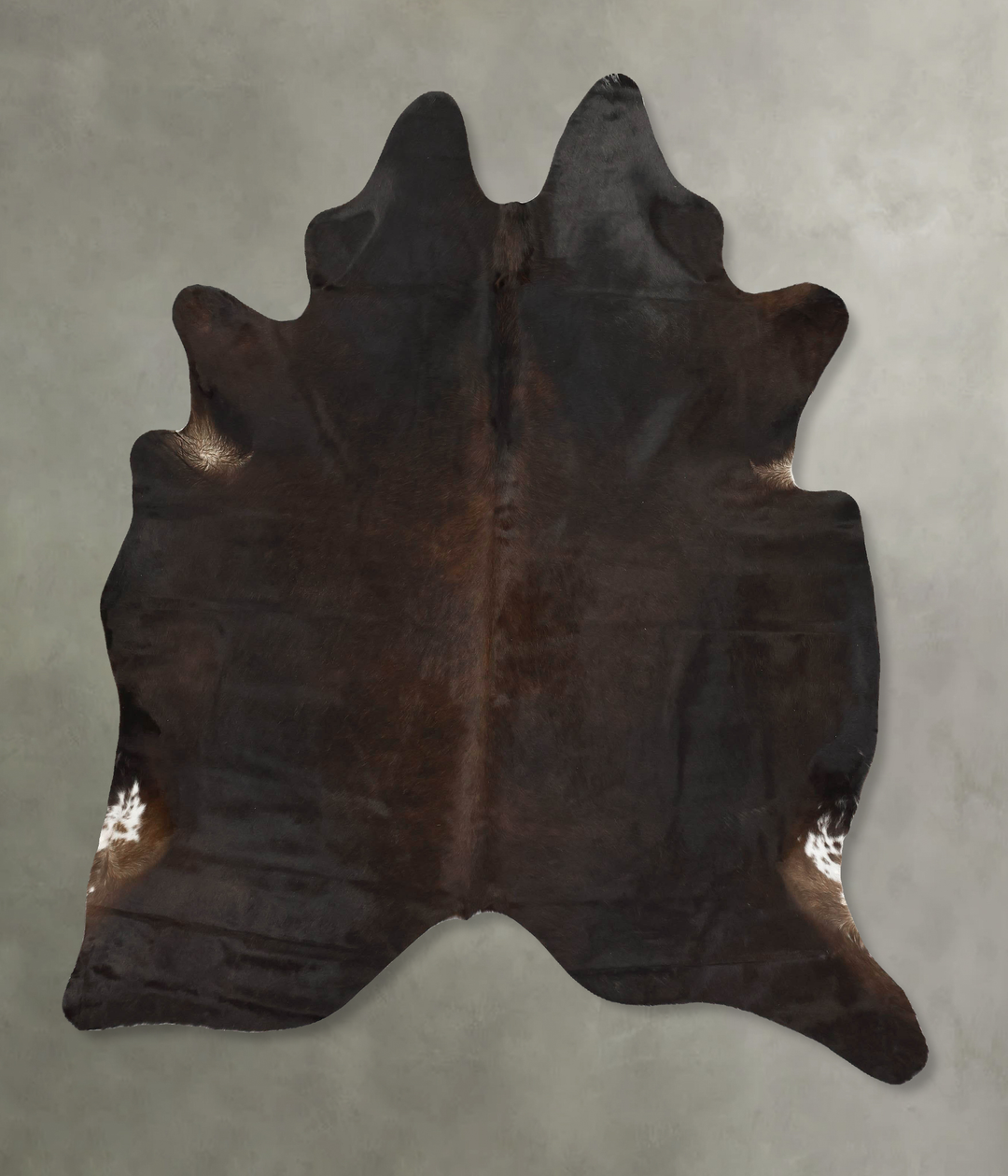 Chocolate X-Large Brazilian Cowhide Rug 7'10"H x 6'1"W #B14433 by Huds