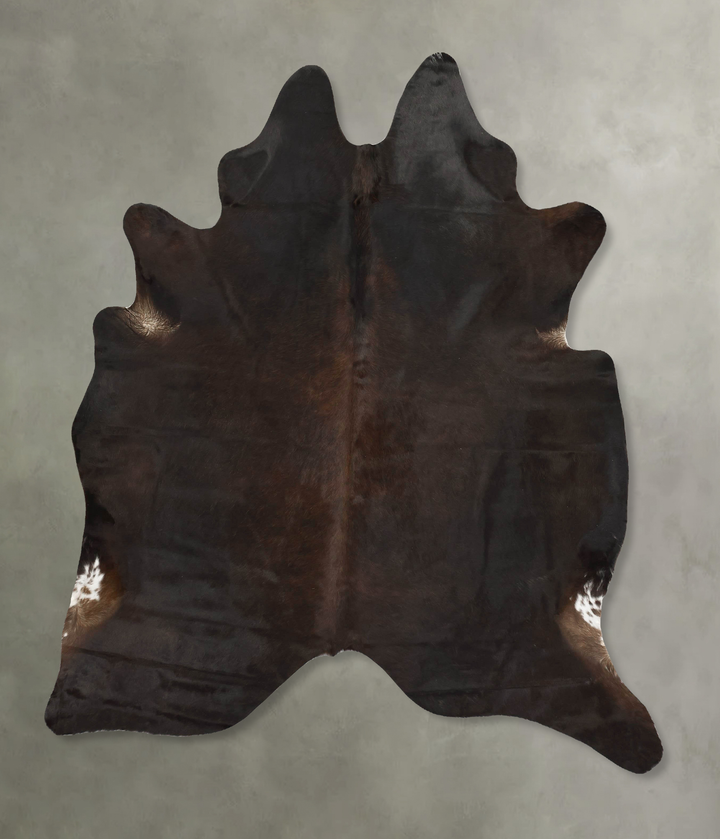 Chocolate X-Large Brazilian Cowhide Rug 7'10"H x 6'1"W #B14433 by Hudson Hides