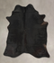Solid Black X-Large Brazilian Cowhide Rug 7'3