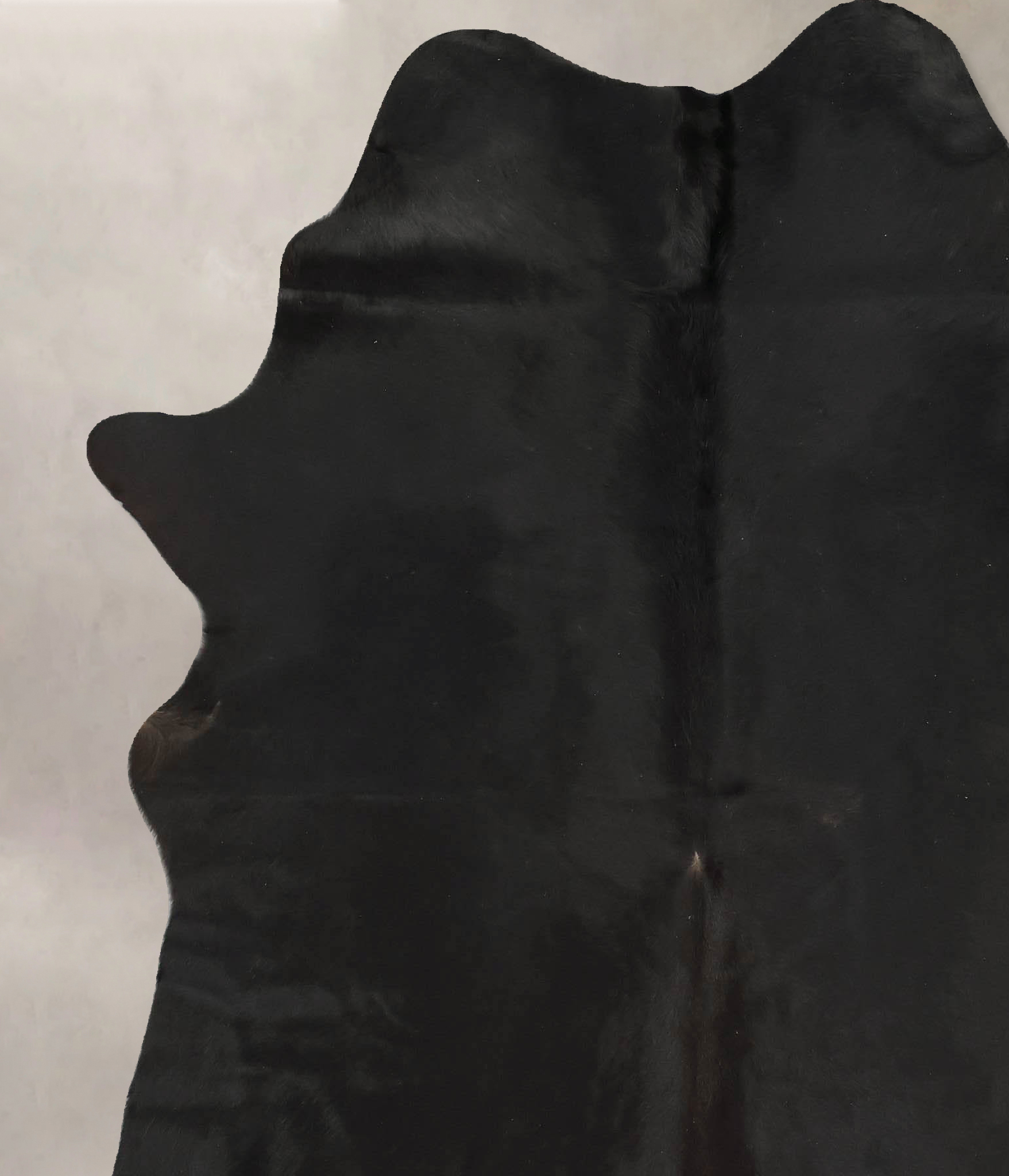 Solid Black Cowhide Rug #B14437