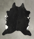 Black and White XX-Large Brazilian Cowhide Rug 7'5"H x 6'10"W #B14438 by Hudson Hides