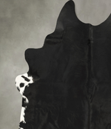 Black and White XX-Large Brazilian Cowhide Rug 7'5"H x 6'10"W #B14438 by Hudson Hides