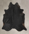 Solid Black X-Large Brazilian Cowhide Rug 7'0
