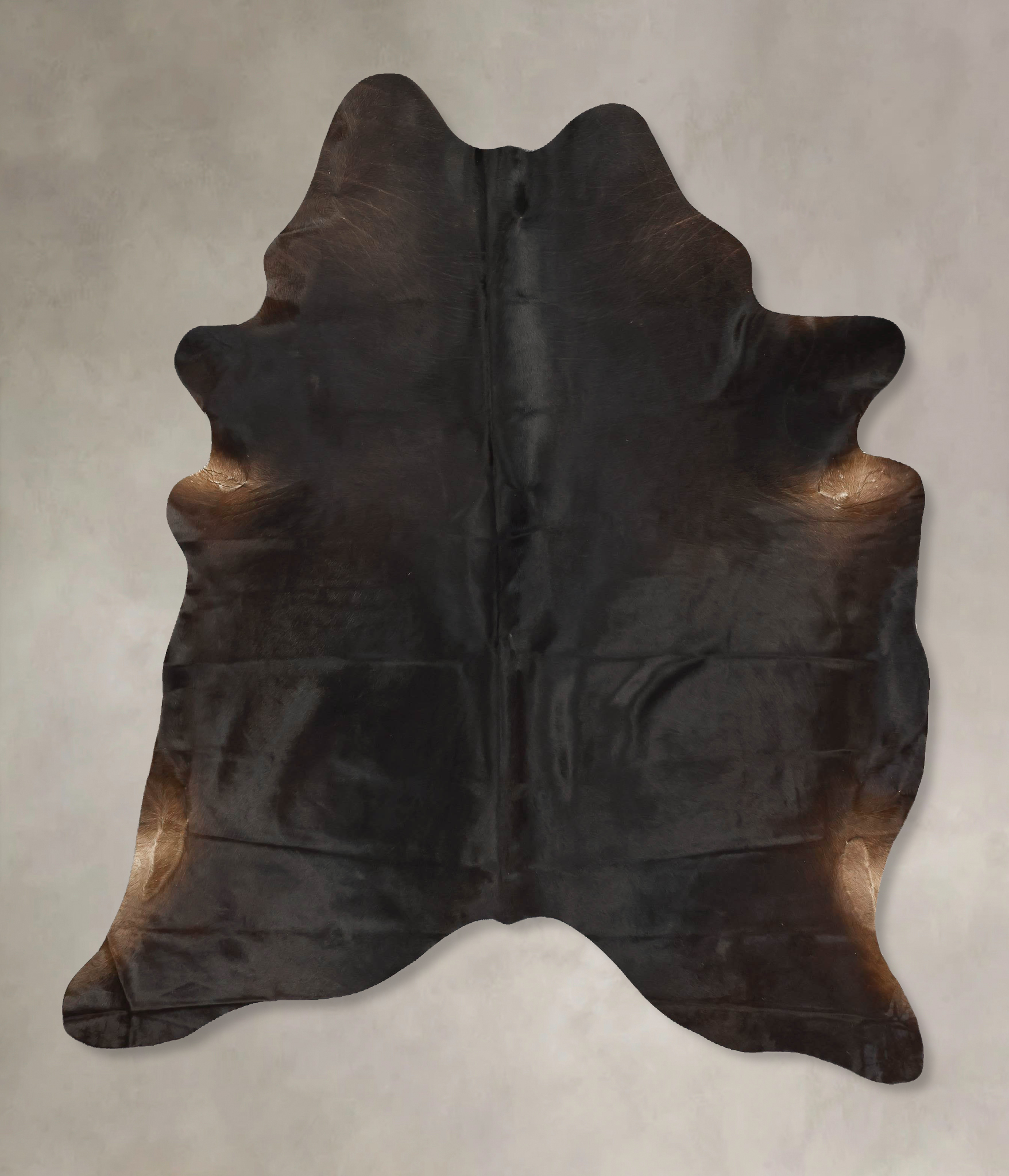Solid Black Cowhide Rug #B14466
