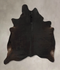 Solid Black X-Large Brazilian Cowhide Rug 7'5