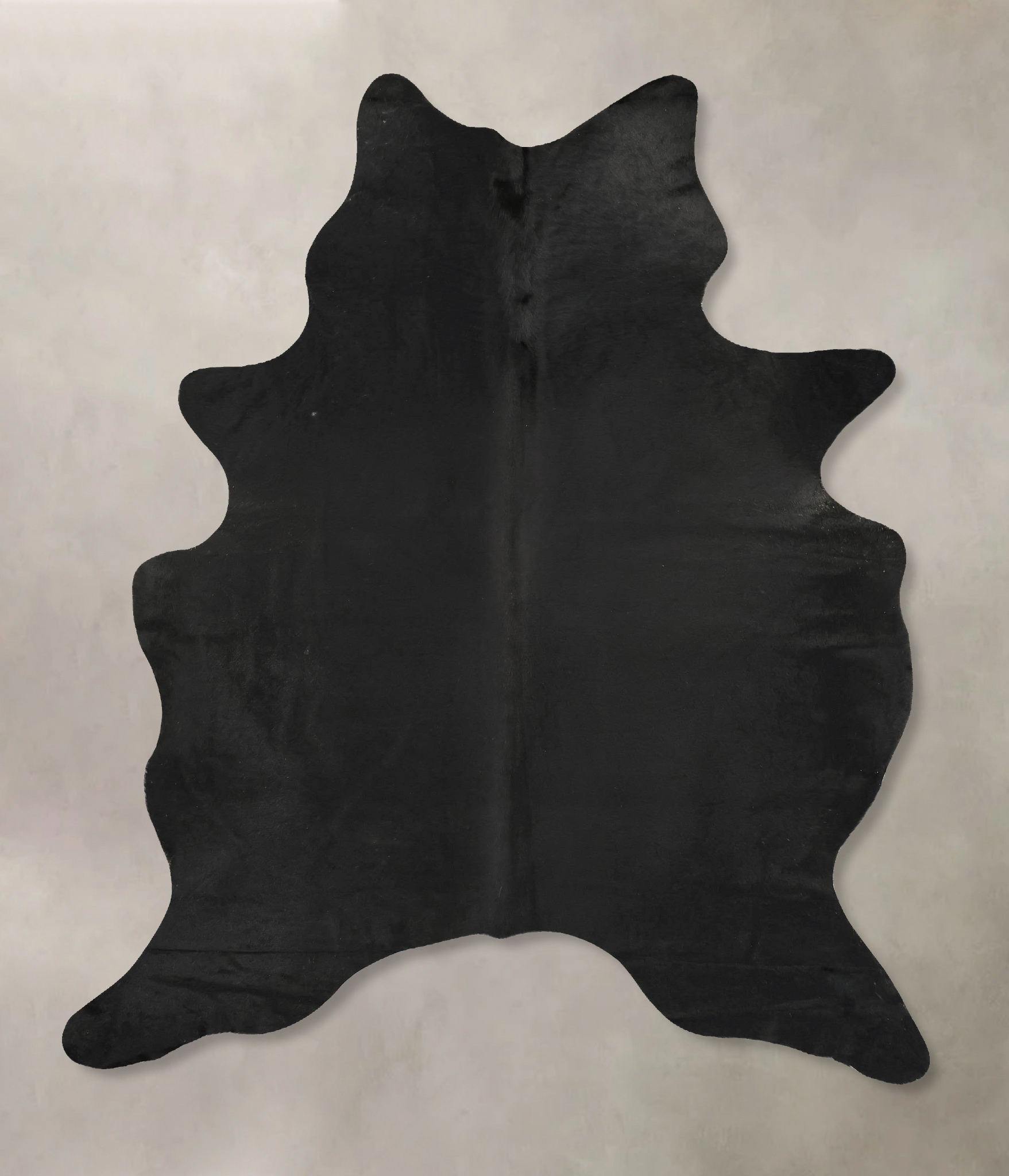 Solid Black Cowhide Rug #B14468