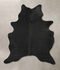 Solid Black X-Large Brazilian Cowhide Rug 7'8