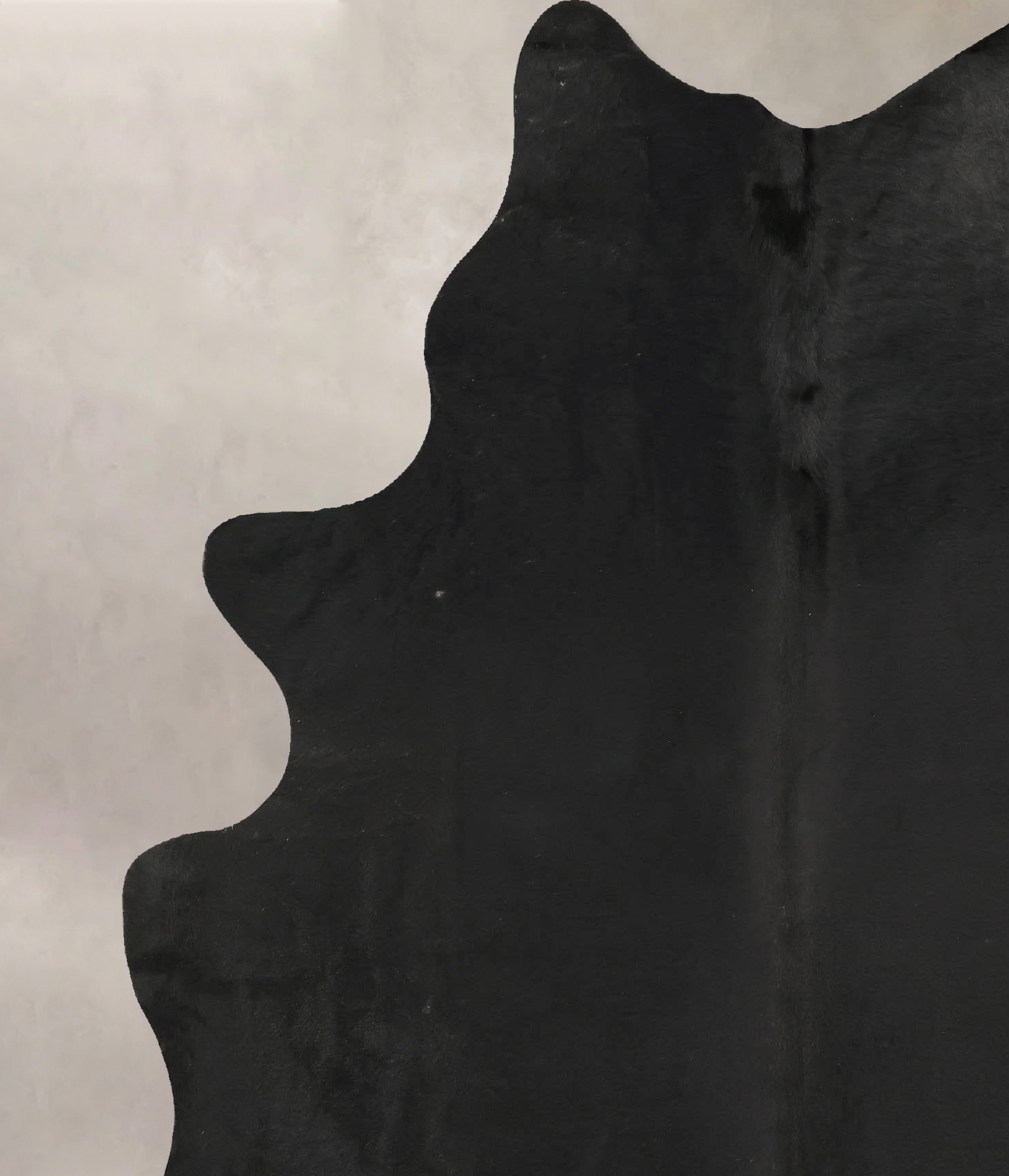 Solid Black Cowhide Rug #B14468