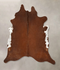 Brown and White Regular XX-Large Brazilian Cowhide Rug 7'5