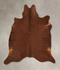 Solid Brown X-Large Brazilian Cowhide Rug 7'4
