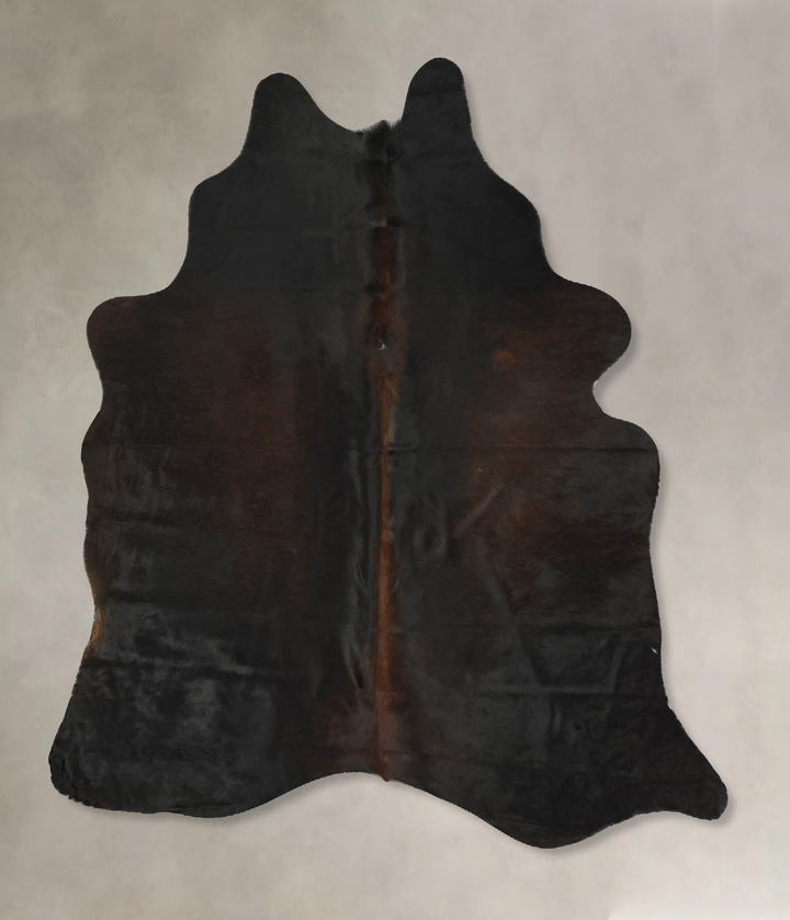 Chocolate Large Brazilian Cowhide Rug 6'8"H x 5'8"W #B14481 by Hudson Hides