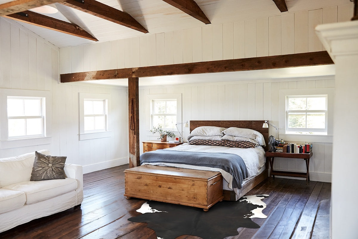 Chocolate and White Cowhide Rug #B14510