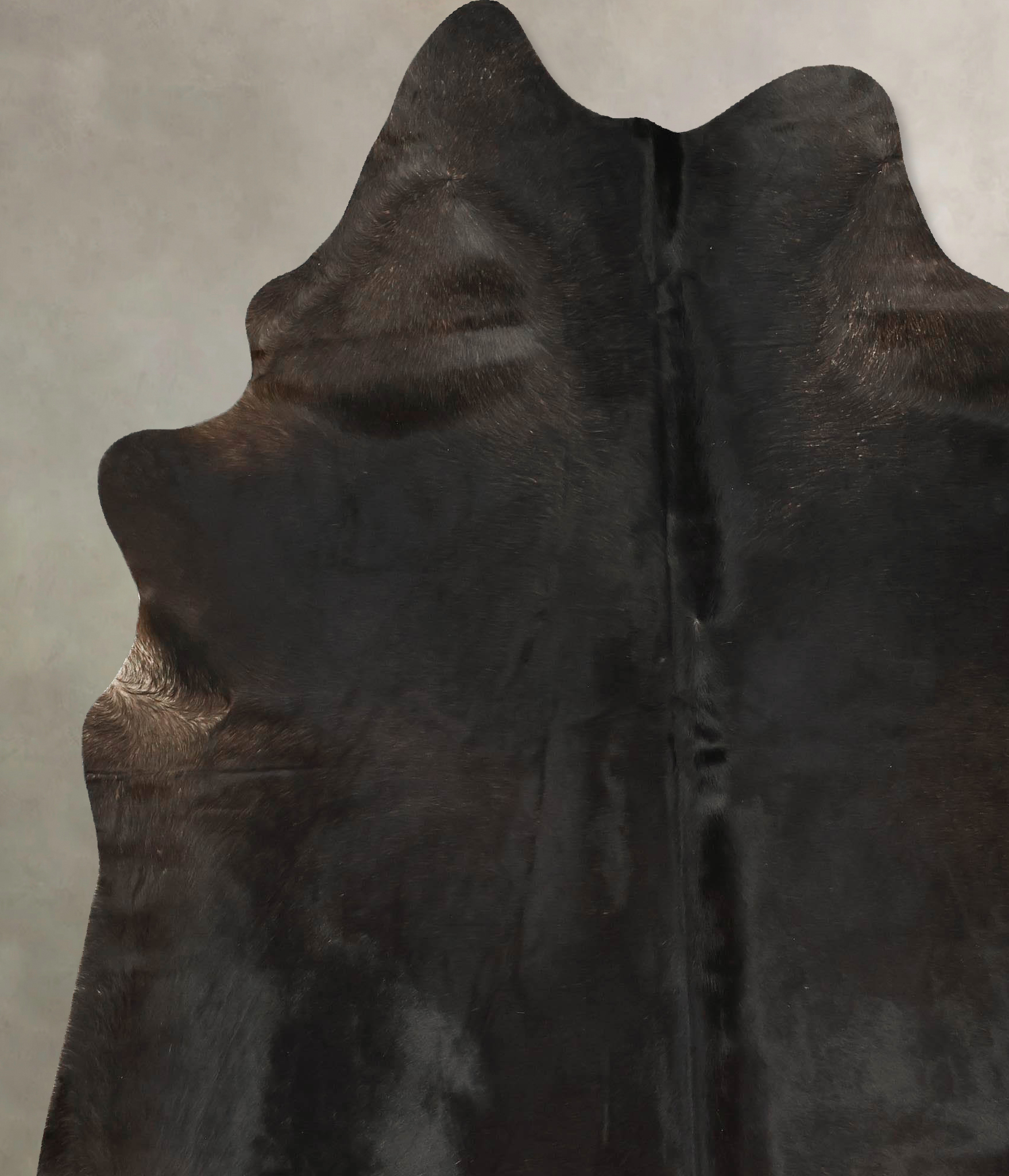 Solid Black Cowhide Rug #B14521