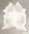 Beige and White X-Large Brazilian Cowhide Rug 7'9