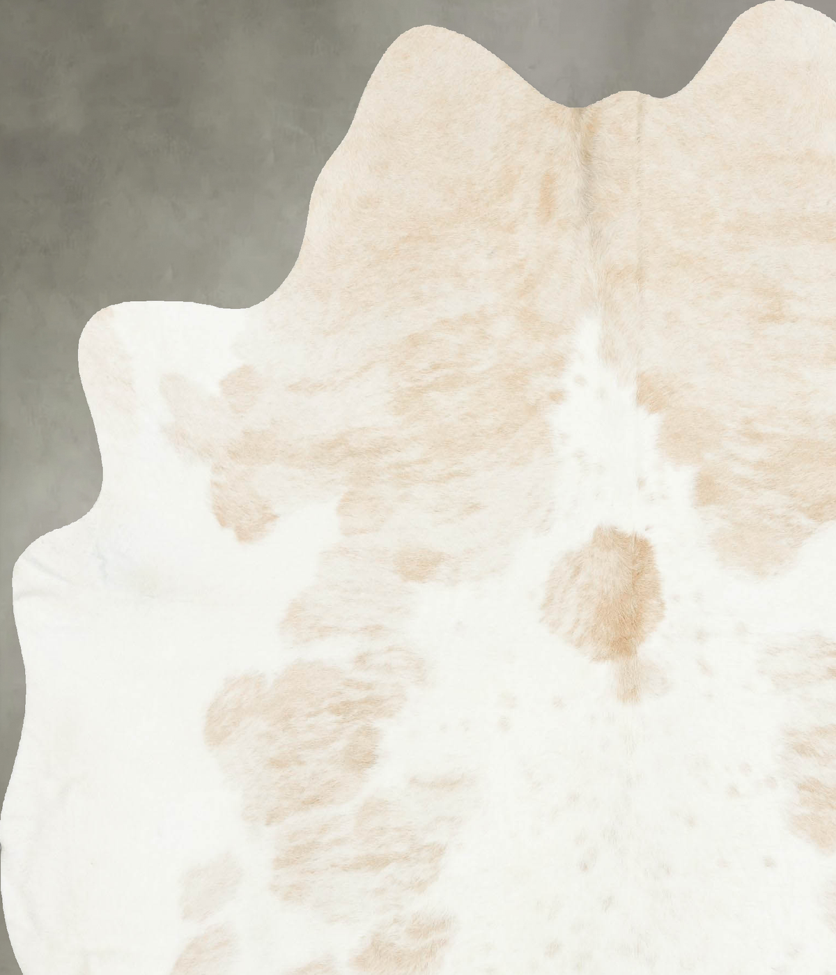 Beige and White X-Large Brazilian Cowhide Rug 6'9"H x 6'0"W #B14529 by Hudson Hides