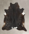 Chocolate and White XX-Large Brazilian Cowhide Rug 7'5