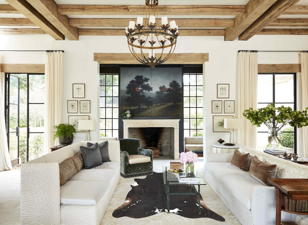Chocolate and White Cowhide Rug #B14537