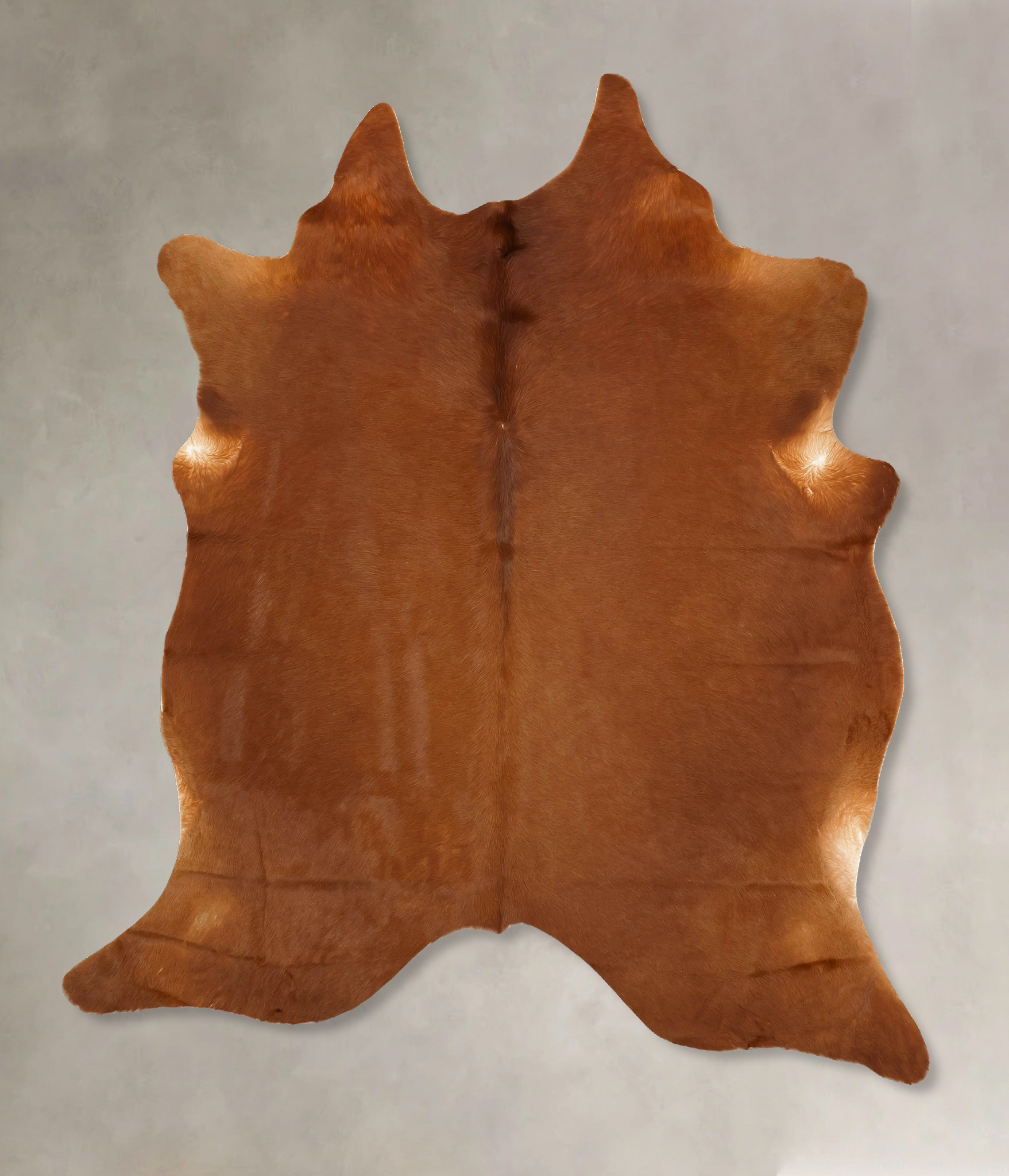 Solid Brown Cowhide Rug #B14541
