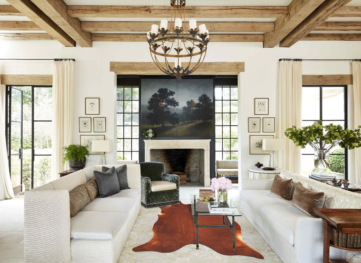 Solid Brown Cowhide Rug #B14541