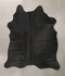 Solid Black Medium Brazilian Cowhide Rug 5'11