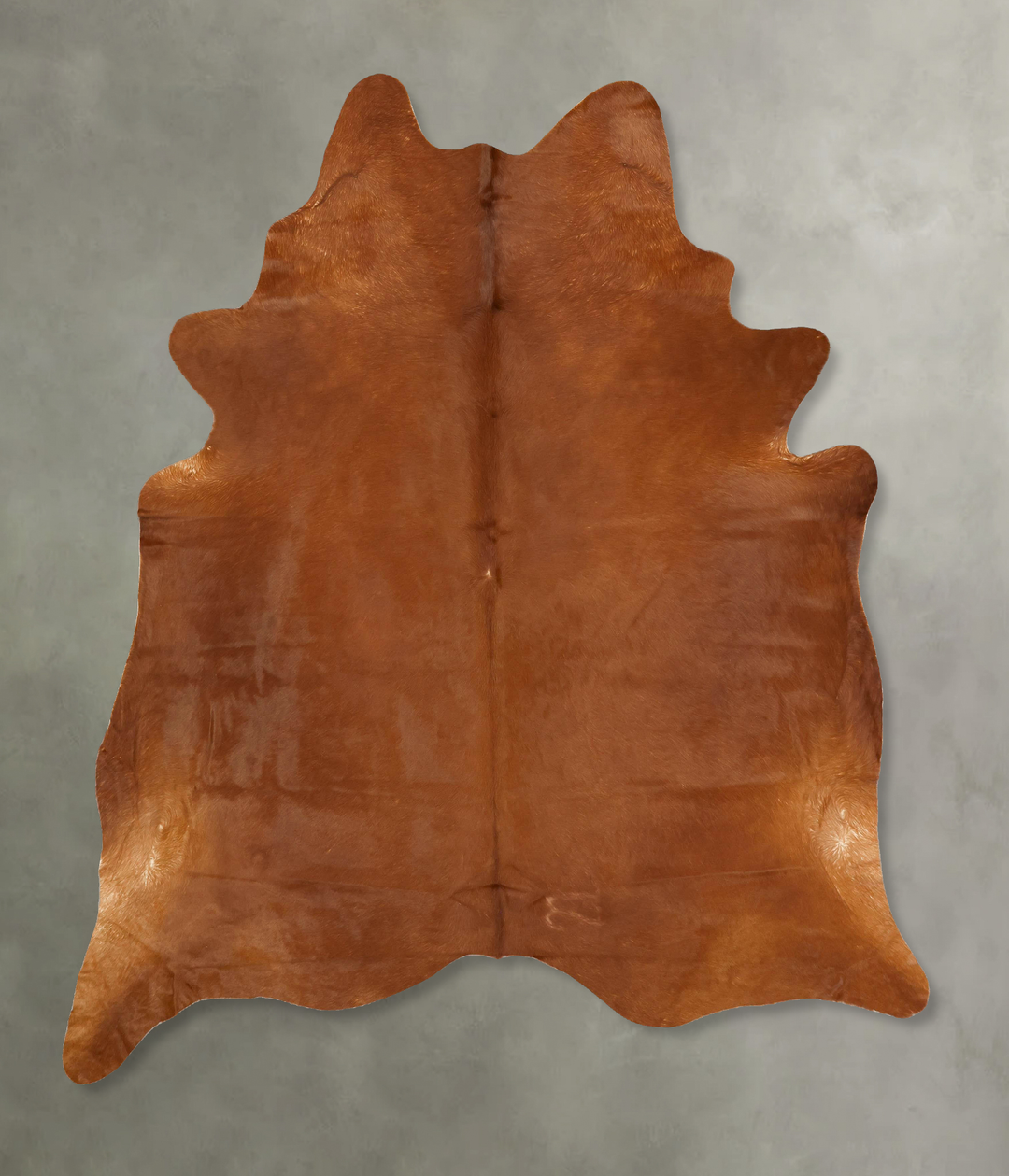Solid Brown XX-Large Brazilian Cowhide Rug 8'0"H x 6'9"W #B14546 by Hu