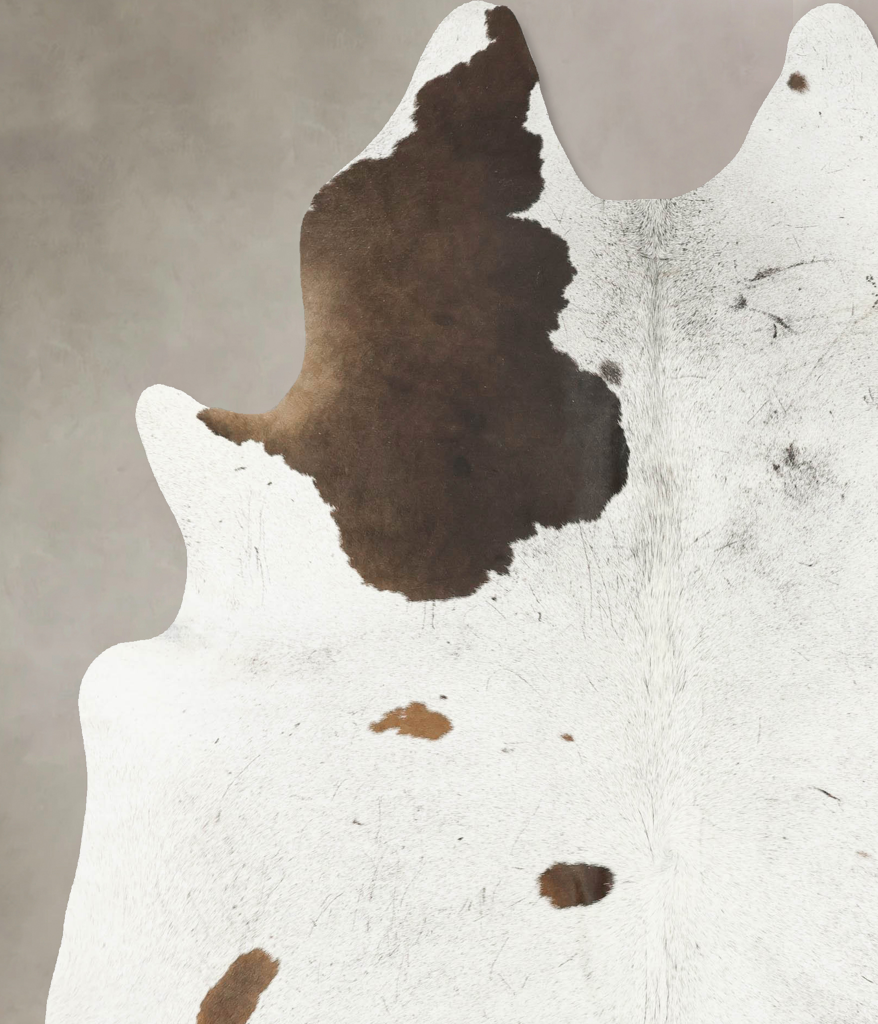 Chocolate and White Cowhide Rug #B14553