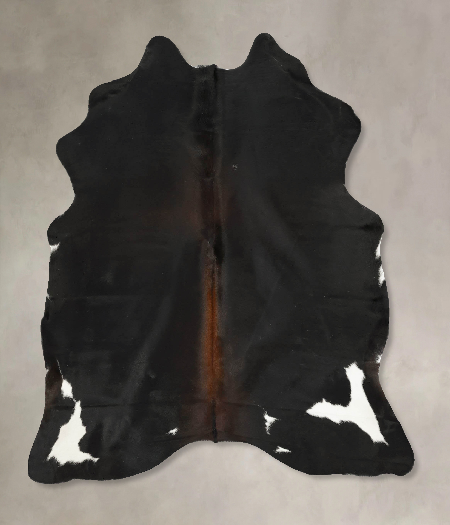 Chocolate and White Cowhide Rug #B14603