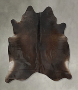 Chocolate X-Large Brazilian Cowhide Rug 7'6"H x 6'6"W #B14608 by Hudson Hides