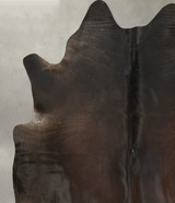 Chocolate X-Large Brazilian Cowhide Rug 7'6"H x 6'6"W #B14608 by Hudson Hides