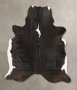 Chocolate and White Large Brazilian Cowhide Rug 6'9"H x 5'10"W #B14625 by Hudson Hides