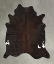 Chocolate X-Large Brazilian Cowhide Rug 7'1"H x 6'3"W #B14647 by Hudson Hides