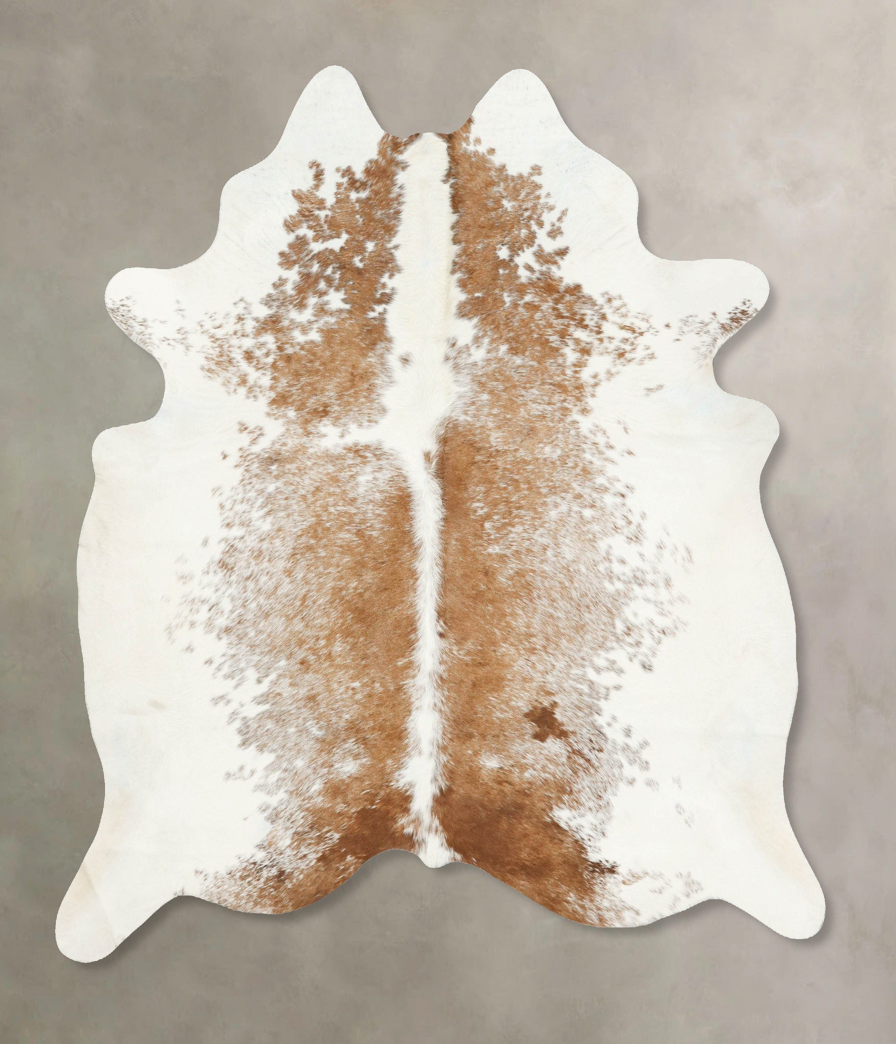 Brown and White Cowhide Rug #B14656