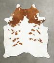 Brown and White X-Large Brazilian Cowhide Rug 7'7"H x 6'0"W #B14658 by Hudson Hides