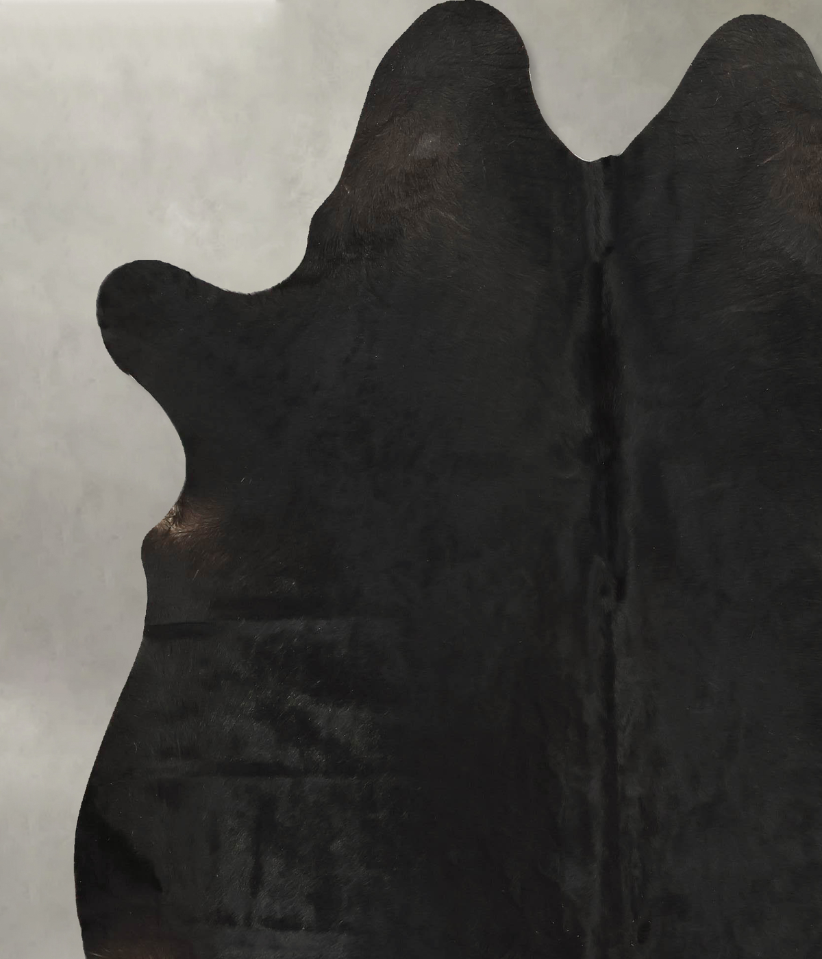 Solid Black XX-Large Brazilian Cowhide Rug 7'10"H x 6'6"W #B14661 by Hudson Hides