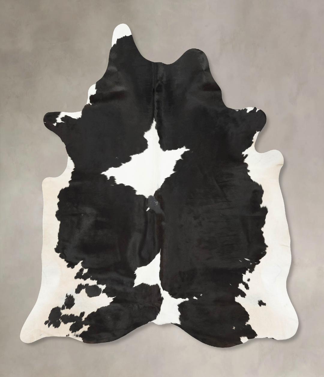 Black and White X-Large Brazilian Cowhide Rug 7'6"H x 6'4"W #B14681 by