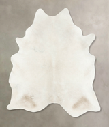 Ivory with Beige XX-Large Brazilian Cowhide Rug 8'7"H x 7'0"W #B14691 by Hudson Hides