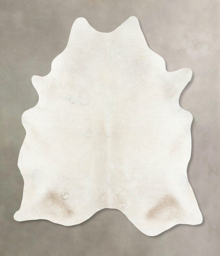 Ivory with Beige XX-Large Brazilian Cowhide Rug 8'7"H x 7'0"W #B14691 by Hudson Hides