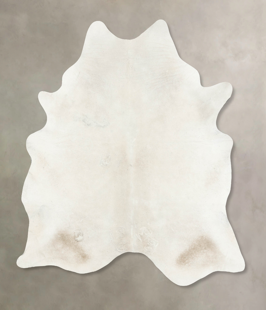 Ivory with Beige XX-Large Brazilian Cowhide Rug 8'7"H x 7'0"W #B14691 by Hudson Hides