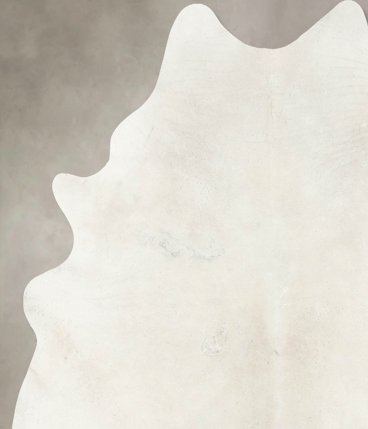 Ivory with Beige XX-Large Brazilian Cowhide Rug 8'7"H x 7'0"W #B14691 by Hudson Hides