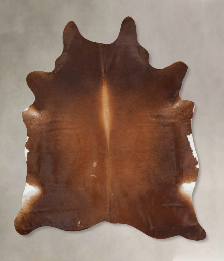 Solid Brown XX-Large Brazilian Cowhide Rug 8'7"H x 6'10"W #B14695 by Hudson Hides