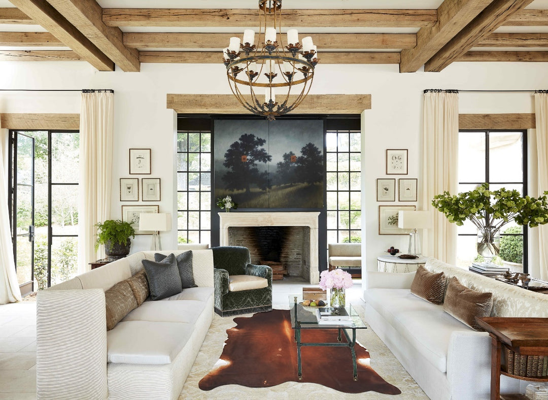 Solid Brown XX-Large Brazilian Cowhide Rug 8'7"H x 6'10"W #B14695 by H