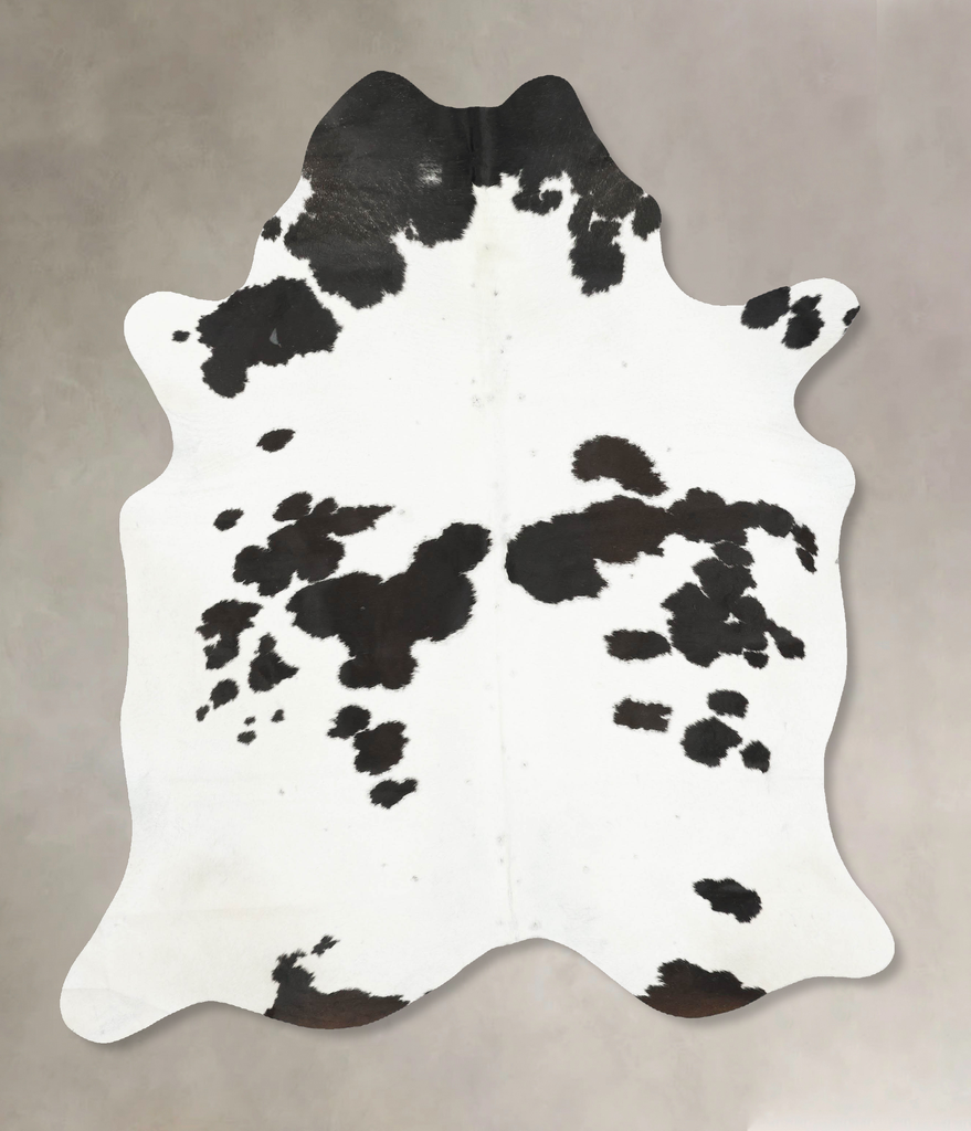 Black and White X-Large Brazilian Cowhide Rug 7'6"H x 6'0"W #B14698 by Hudson Hides