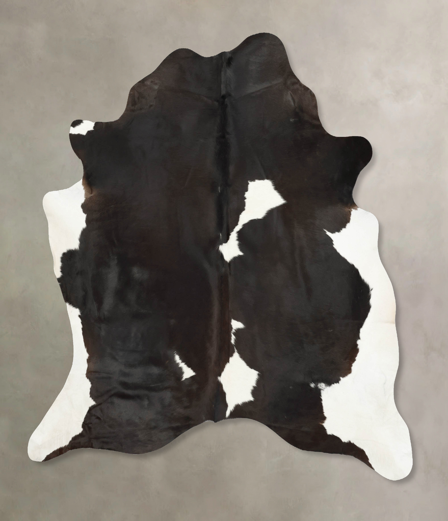 Black and White XX-Large Brazilian Cowhide Rug 8'0"H x 7'1"W #B14715 by Hudson Hides