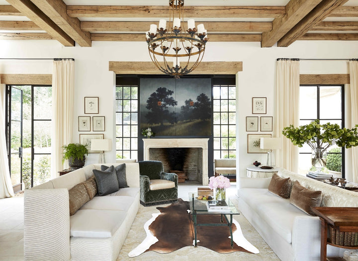 Chocolate and White XX-Large Brazilian Cowhide Rug 8'3"H x 6'7"W #B14717 by Hudson Hides